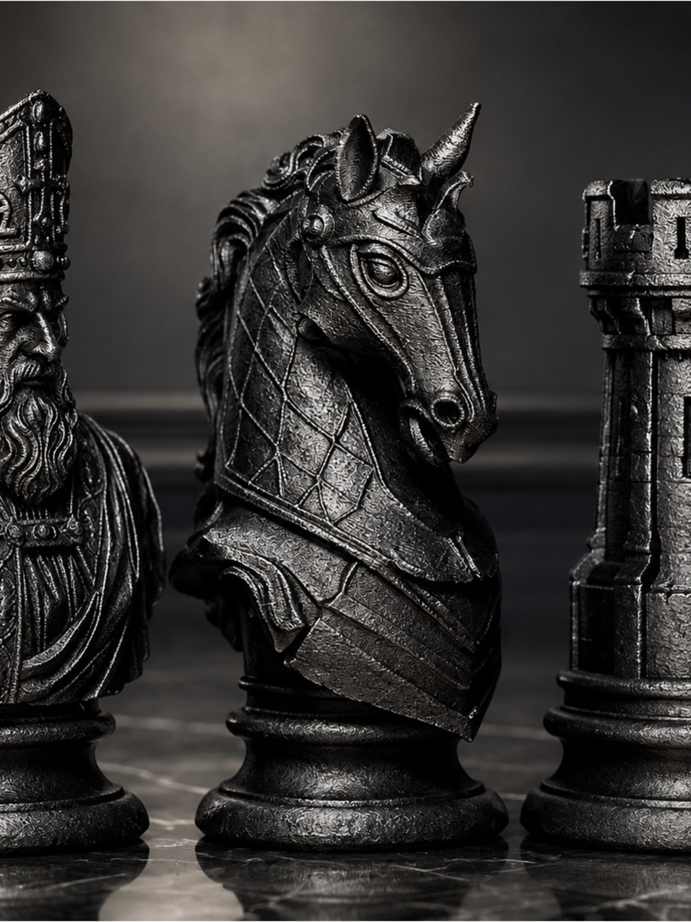 Custom Medieval Chess Pieces - Picture 2 of 4